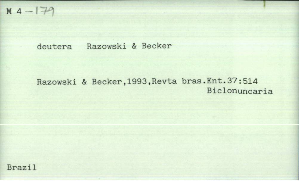 front of card